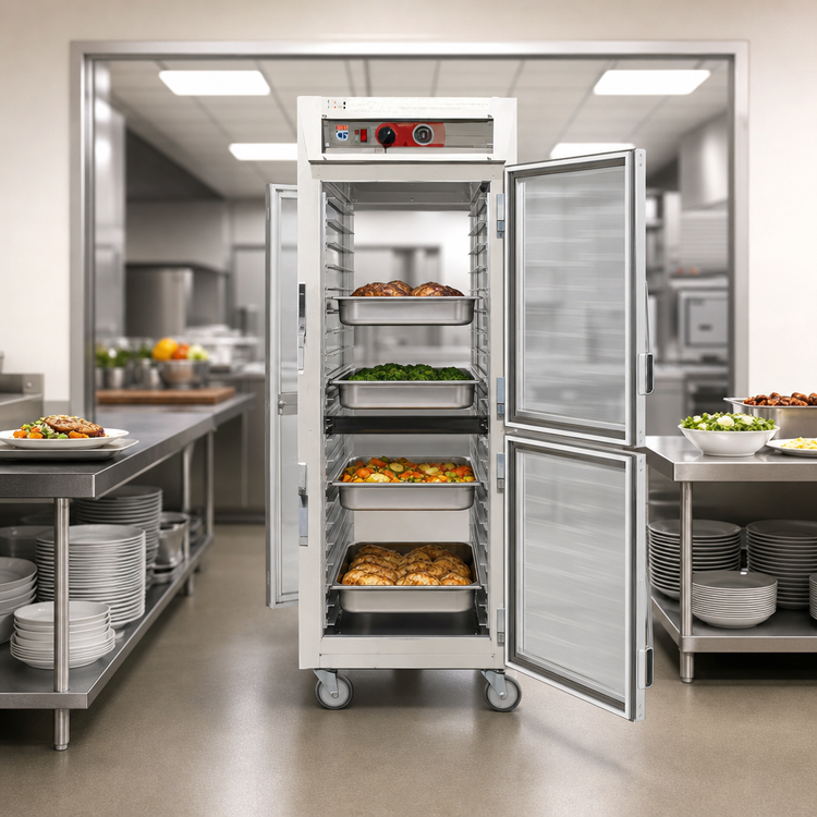 Product image #3 for Metro C5 6 Series Full-Height Pass-Thru Heated Holding Cabinet with Dutch Double-Pane Tempered Glass Doors