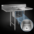 Thumbnail image #3 for Eagle Group 414 Series Single-Compartment Sink with Left and Right Drainboards, 62-Inch Wide