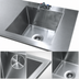Thumbnail image #3 for Advance Tabco TA-11K Single Bowl Welded Sink Table Top with Faucet, 16 x 24 x 14-Inch Bowl