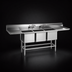 Thumbnail image #3 for Eagle Spec-Master FN Series Three-Compartment Stainless Steel Sink with 24-Inch Left-Hand Drainboard