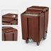 Thumbnail image #4 for Cambro SlidingLid Tall Mobile Ice Caddy, 200 lb Capacity, Dark Brown