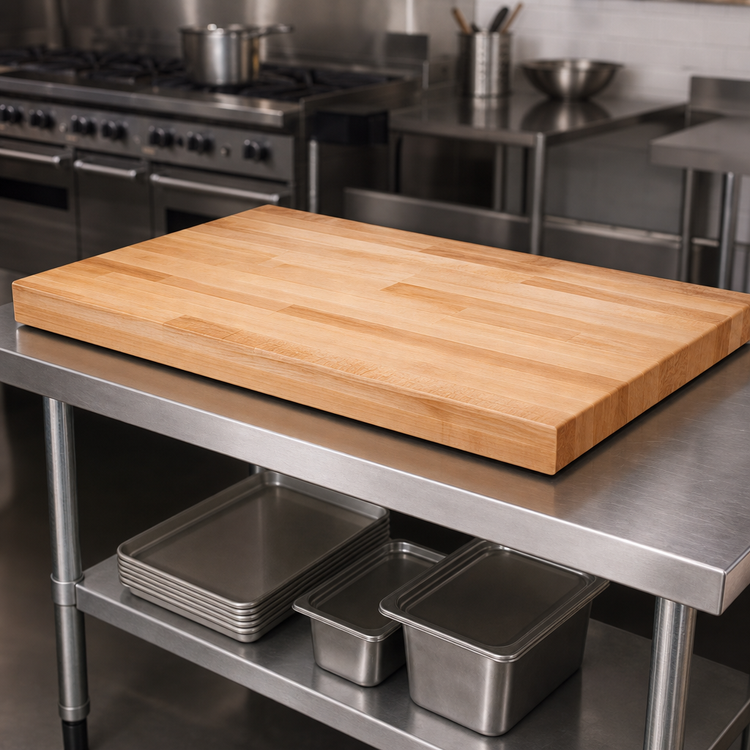 Product image #3 for John Boos 120 Inch x 25 Inch Edge Grain Northern Hard Rock Maple Bakers' Table Top