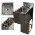 Thumbnail image #3 for BK Resources 14-1/2 Inch x 18-1/4 Inch Single-Bowl Underbar Dump Sink with Lead-Free Splash Faucet