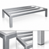 Thumbnail image #3 for 60 Inch x 24 Inch x 12 Inch Aluminum 1-Tier Dunnage Rack, 2500 lb. Capacity