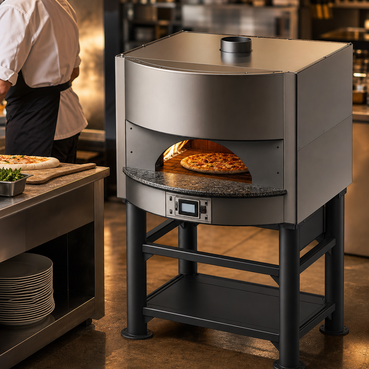 Product image #3 for Marra Forni Square Gas-Fired Pizza Oven with 35 x 26 Inch Brick Deck and Steel Stand