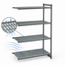 Thumbnail image #3 for Cambro Camshelving Basics Plus 4-Tier Vented Add-On Polymer Shelving Unit, 18 x 36 x 64 Inches, Brushed Graphite