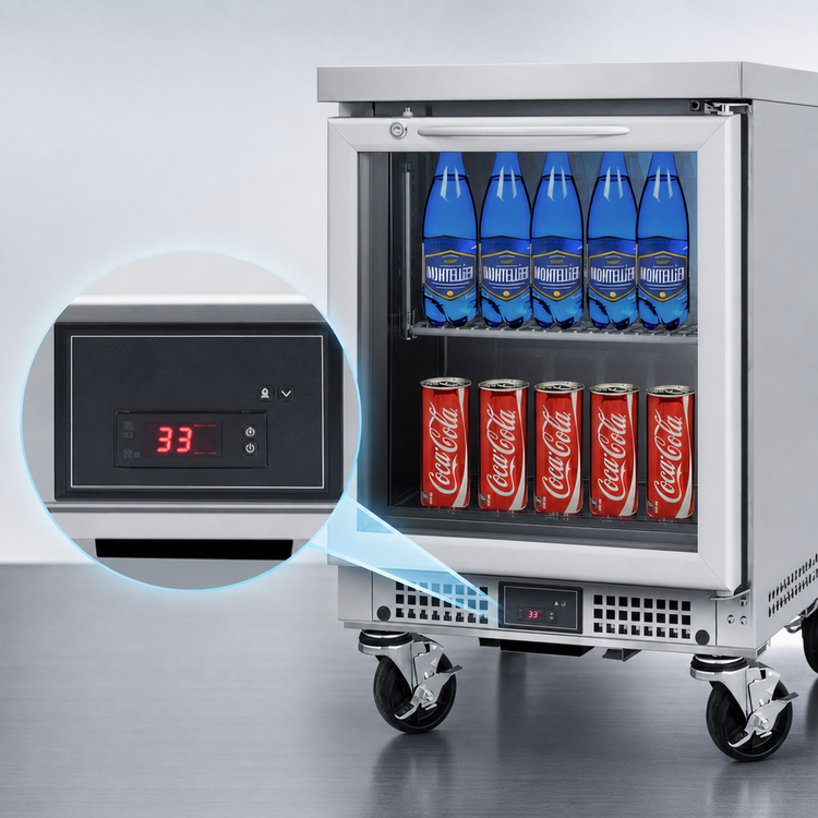 Product image #3 for Turbo Air M3 Series 20-Inch Shallow Depth Glass Door Undercounter Refrigerator