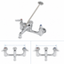 Thumbnail image #3 for T&S Brass 8-Inch Centers Wall-Mount Service Sink Faucet with Vacuum Breaker Nozzle and Pail Hook, Polished Chrome