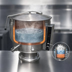 Thumbnail image #3 for Crown EP-20F 20 Gallon Electric Full Jacketed Stationary Steam Kettle with Pedestal Base