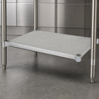 Thumbnail image #3 for John Boos GSK6-2496 Galvanized Steel Work Table Undershelf, 96 x 24 Inches, 16 Gauge, Knockdown