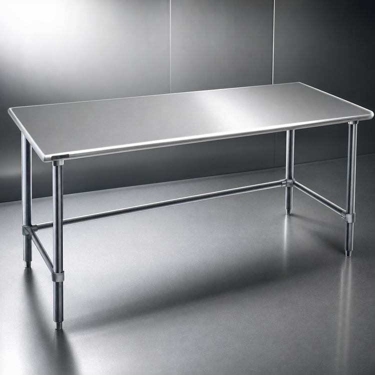 Product image #3 for Eagle Group Spec-Master 144" x 24" Stainless Steel Work Table with Open Base