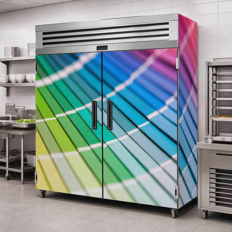 Product image #3 for 72-Inch Pass-Thru Cooler Whole-Unit Vinyl Wrap, Front and Sides