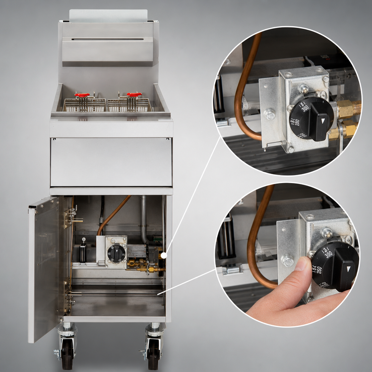 Product image #4 for Vulcan 1GR35M Freestanding Gas Fryer, 15-1/2-Inch Wide, 35-40 lb. Capacity, Millivolt Controls, Stainless Steel