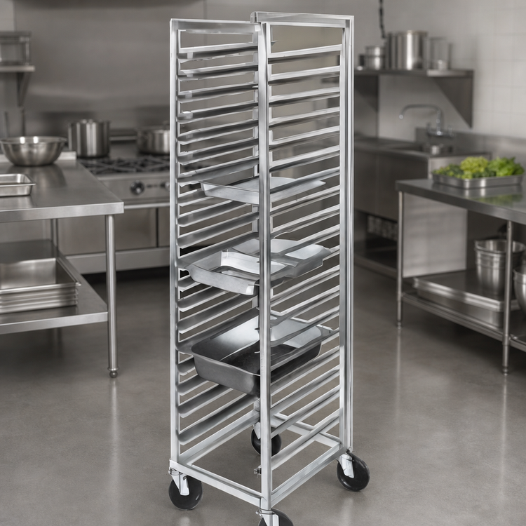 Product image #3 for Channel Stainless Steel 12 x 20 Steam Table Pan Rack, End Load, 19-Pan Capacity, 70.5-Inch High
