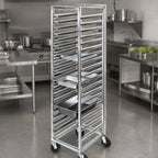 Thumbnail image #3 for Channel Manufacturing SSPR-3E Stainless Steel 12 x 20 Steam Table Pan Rack, End Load, 19-Pan Capacity, 3-Inch Spacing
