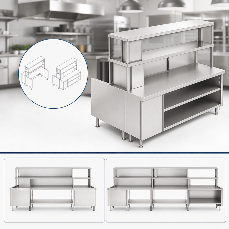 Product image #3 for Randell RCRBP-52.5 Modular Chef Service Counter Right Section with Breaker Panel