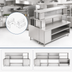 Thumbnail image #3 for Randell RCRBP-52.5 Modular Chef Service Counter Right Section with Breaker Panel