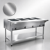 Thumbnail image #3 for Eagle Group SDHT4-120 Electric Hot Food Table with Stainless Steel Base, Open Base, 4 Dry Wells, 120V