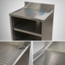 Thumbnail image #3 for BK Resources 30-Inch Stainless Steel Underbar Glass Rack Cabinet with Drainboard Top and Adjustable Shelf