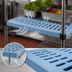 Thumbnail image #3 for QuadPlus 30 x 24-Inch Louvered Blue Polymer Shelf Mat with MICROGARD Antimicrobial Protection and Quad-Adjust Wire Frame