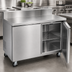 Thumbnail image #3 for Omcan 27-Inch One-Section Worktop Refrigerator with Backsplash, 5 Cu. Ft., Solid Door, Rear-Mounted Self-Contained Refrigeration