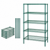 Thumbnail image #3 for Quantum 5-Shelf Wire Shelving Starter Kit, 30W x 21D x 63H, Green Epoxy