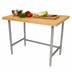 Thumbnail image #4 for Advance Tabco 84-Inch x 36-Inch Maple Top Work Table with Stainless Steel Base