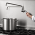 Thumbnail image #3 for Manual Wall-Mount Pot Filler Faucet with 16-Inch Swing Spout and Wrist Handle