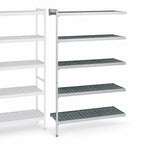 Thumbnail image #3 for Fermod Fermostock 5R35B83-E 5-Tier Perforated Polymer Shelving Add-On Unit, 83"H x 35"W x 18"D, Gray