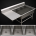 Thumbnail image #3 for John Boos Pro-Bowl 3-Compartment Platter Sink with Left Drainboard and 10-Inch Backsplash