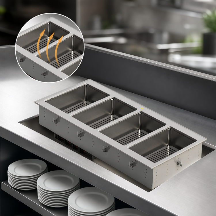Product image #3 for Vollrath Single-Well Electric Dry Hot Food Drop-In with Infinite Control, 208-240V