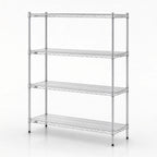 Thumbnail image #3 for Metro Super Erecta N336BR Stationary Starter Wire Shelving Unit, 36"W x 18"D x 63"H, 4 Shelves, Zinc Finish