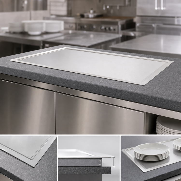 Product image #3 for Vollrath 50-Inch Drop-In Recessed Heated Shelf with Dual Warming Zones, Stainless Steel, 120V