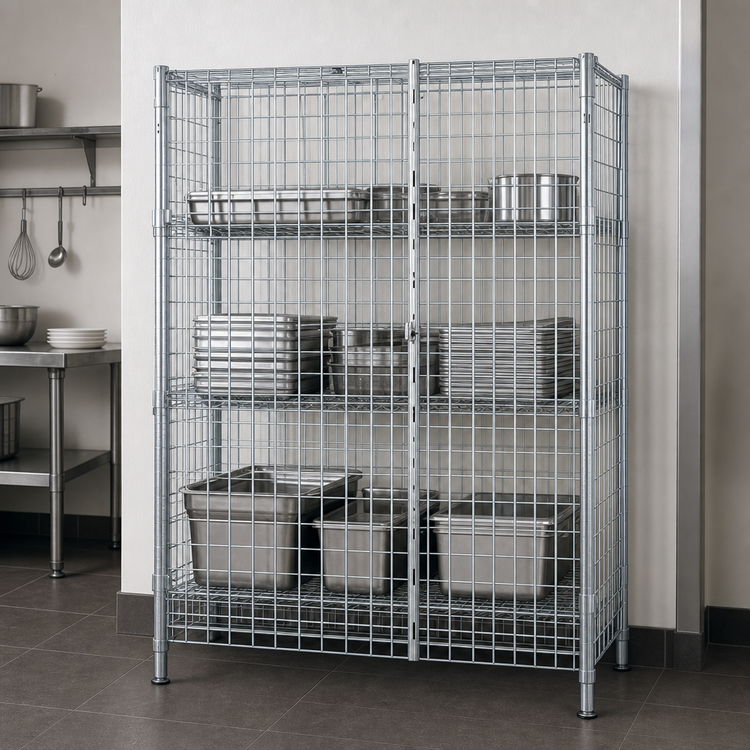 Product image #3 for Metro Super Erecta Stationary Stainless Steel Wire Security Cage