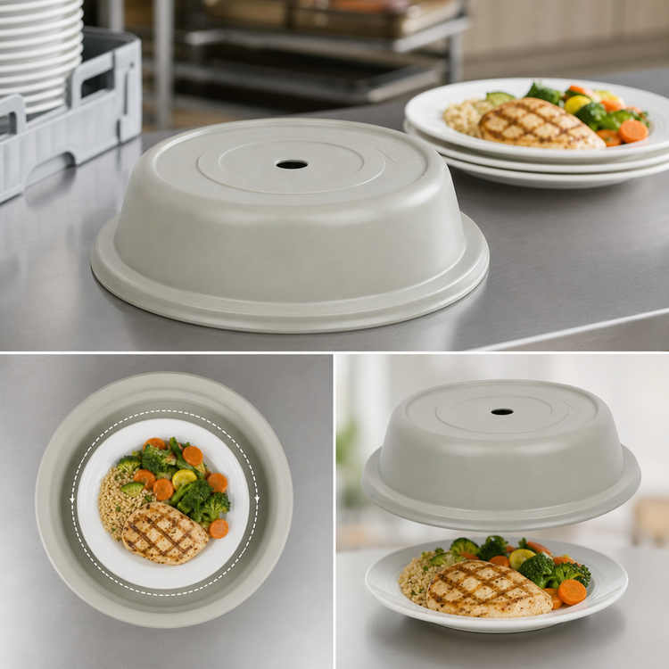 Product image #4 for Cambro Versa Camcover 9-5/16-Inch Round Fiberglass Plate Cover