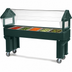 Thumbnail image #4 for SixStar™ 6-Foot Portable Ice-Cooled Food Bar with Double-Sided Acrylic Sneeze Guard, Forest Green