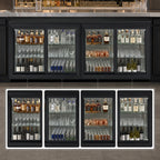 Thumbnail image #4 for Perlick Corporation SDBR96 96-Inch Four-Section Sliding Glass Door Remote Refrigerated Back Bar Cabinet, 32.6 Cu. Ft., Stainless Steel Interior