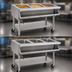 Thumbnail image #3 for Portable Sealed Well Electric Hot Food Table with Open Base, 3 Sealed Wells, 208V