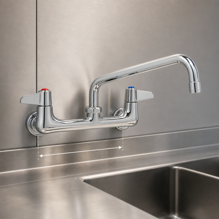 Product image #3 for Equip 8-Inch Wall-Mount Swivel Faucet with 10-Inch Swing Nozzle