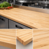 Thumbnail image #3 for Boos Block Northern Hard Rock Maple Blended Edge Grain Kitchen Countertop, 120 x 25 x 1-1/2 Inches, Varnique Finish