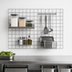 Thumbnail image #3 for Metro SmartWall 48 x 30 Inch Wall-Mounted Wire Grid, Metroseal Gray with Microban