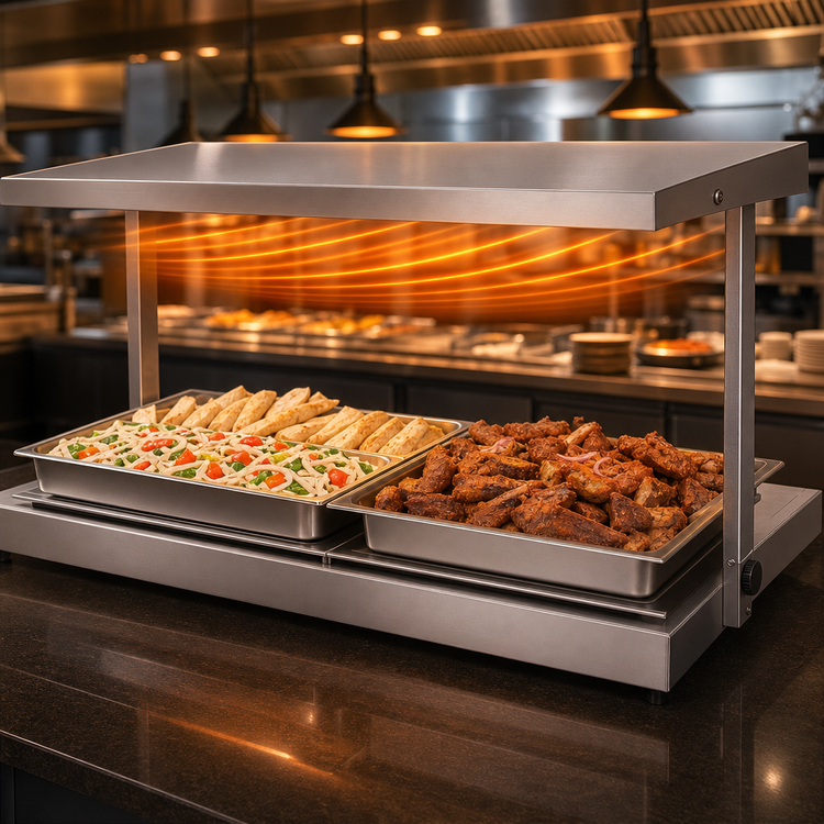 Product image #3 for Hatco Glo-Ray Freestanding Heated Shelf, 36 Inch W x 19-1/2 Inch D, Stainless Steel Top, Adjustable Thermostat
