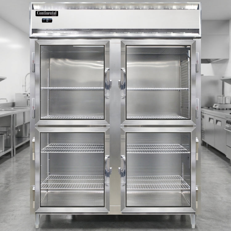 Product image #2 for Continental Refrigerator D2FENSSGDHD Designer Line Wide Two-Section Reach-in Freezer with Half-Height Glass Doors