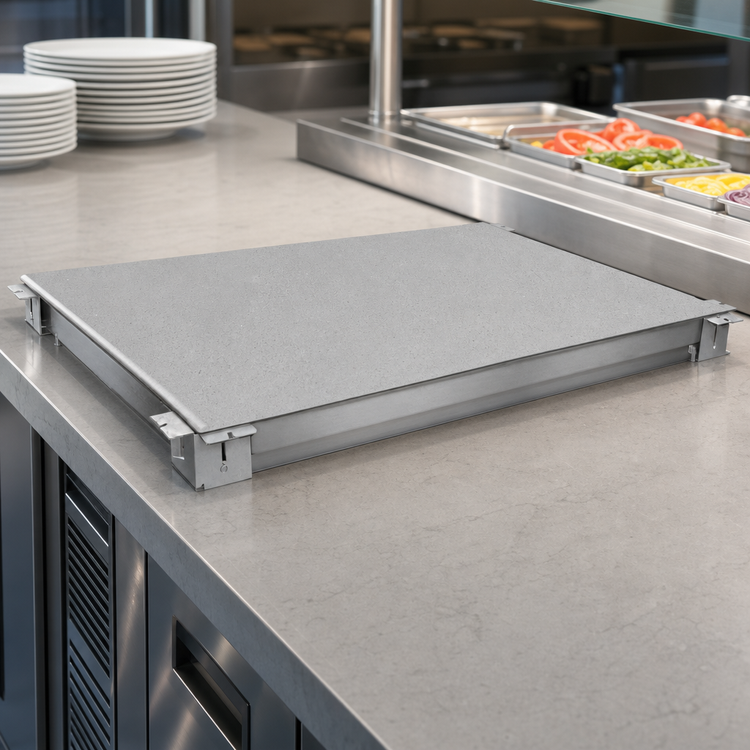 Product image #3 for Hatco 24-Inch x 15-1/2-Inch Built-In Flush Top Simulated Stone Refrigerated Shelf, Remote Refrigeration