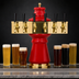 Thumbnail image #3 for Glastender Vienna 6-Faucet Polished Brass Air-Cooled Countertop Draft Dispensing Tower