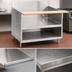 Thumbnail image #3 for La Rosa L-70102-26 102 Inch Stainless Steel Open Cabinet Base Equipment Stand