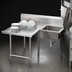 Thumbnail image #3 for John Boos Pro-Bowl L-Shaped Soiled Landing Dishtable with 20 x 20 x 8 Sink Bowl, 72-Inch, Left-to-Right
