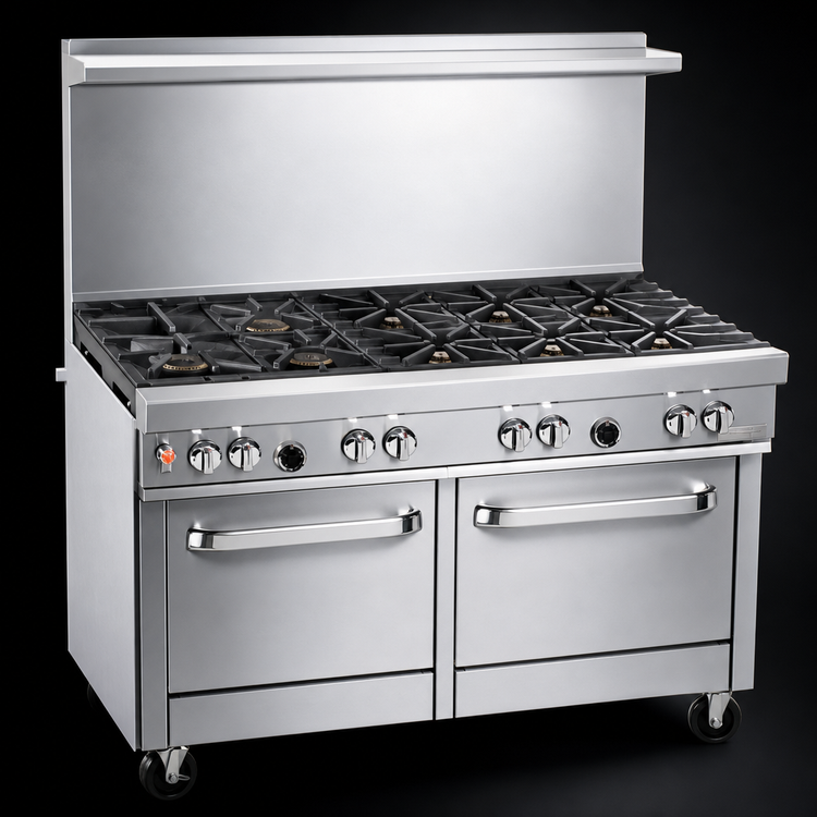 Product image #3 for Southbend Ultimate 48-Inch Natural Gas Restaurant Range with 6 Open Burners and 2 Space-Saver Ovens