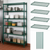 Thumbnail image #3 for Quantum 54 Inch Wide x 21 Inch Deep x 63 Inch High 5-Shelf Wire Shelving Starter Kit