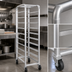 Thumbnail image #4 for Channel Lifetime Tough Extra Heavy-Duty Aluminum End-Load Platter Rack with 5-Inch Swivel Stem Casters